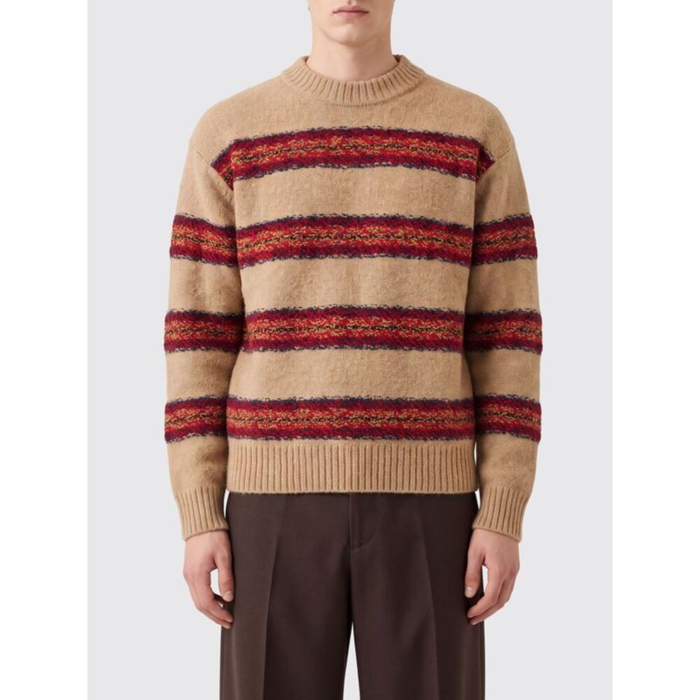 Dries Van Noten Men Dries Van Noten Multicolour Striped Wool Crewneck Jumper